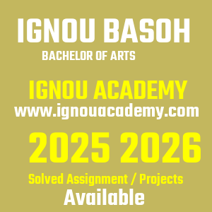 IGNOU BASOH SOLVED ASSIGNMENT 2025 2026